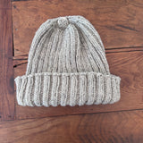 Hand Knit Undyed Merino Wool Beanie